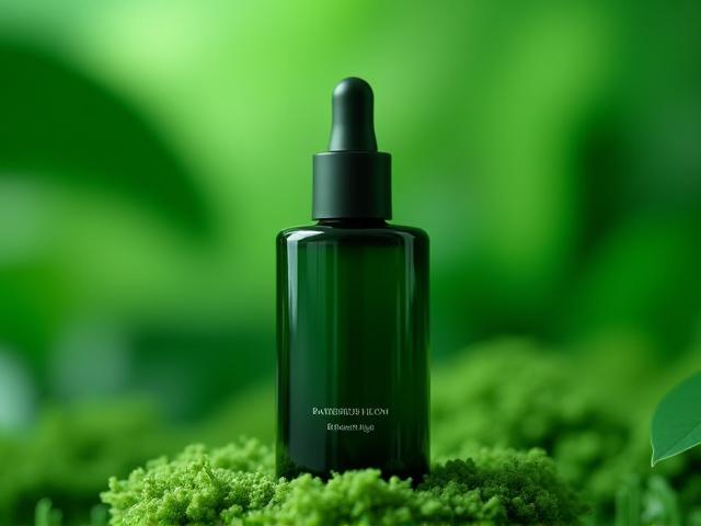 Rainforest Bloom Bio-Retinol Night Serum bottle on a leaf