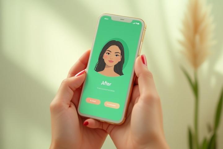 Smartphone mockup displaying Rainforest Bloom's AI-powered shade finder tool.