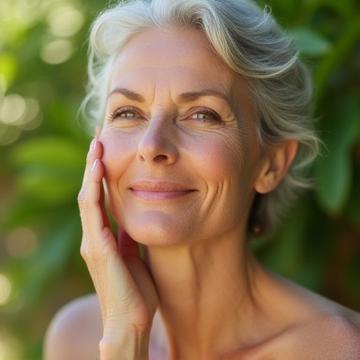 Customer looking fresh and radiant after using Rainforest Bloom products